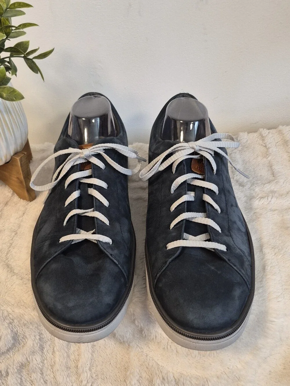Johnston & Murphy XC4 Foust Sneakers Blue Leather Lace-Up Waterproof Men's Sz 12